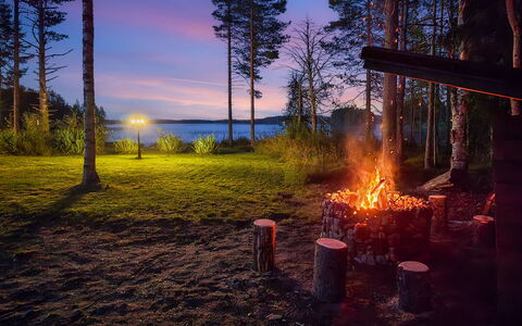 Oravajärven Talo (Ent. Suomela): Natur, Landskab, Varme, Bagagerum, Aften, Skumring