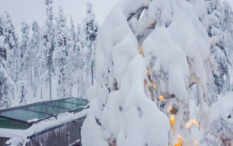 Levi Secret Igloo Revontuli 10D: Sommerhus, Hus, Hjem, Garden Bygninger, Sidespor, Bjælkehytte, Stuehus, Estate, Skur, Gård