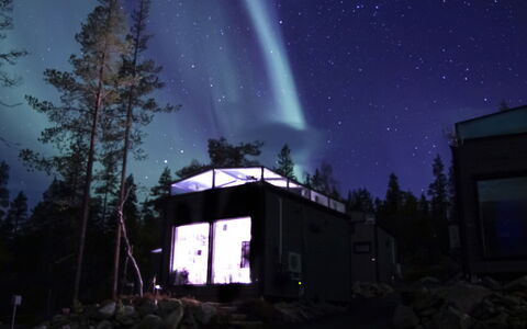 Levi Secret Igloo Revontuli 10D: Sommerhus, Hus, Hjem, Garden Bygninger, Sidespor, Bjælkehytte, Stuehus, Estate, Skur, Gård