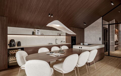 Haus 400: Møbel, Ejendom, Bord, Stol, Træ, Indretning, Køkken, Stil, Cabinetry, Etage