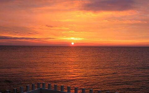 Otis - 10M from the Sea: Horisont, Sol, Afterglow, Vand, Krop Af Vand, Solnedgang, Vandressourcer, Orange, Skumring
