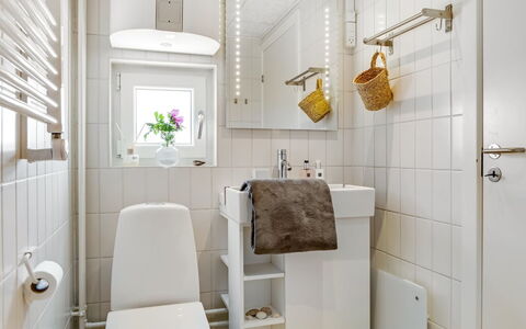 Brod - 150M from the Sea: Indretning, Væg, Sanitærarmatur, Gulvbelægning, Badeværelse, Toilet, Etage, Toiletbræt, Håndvask, Værelse