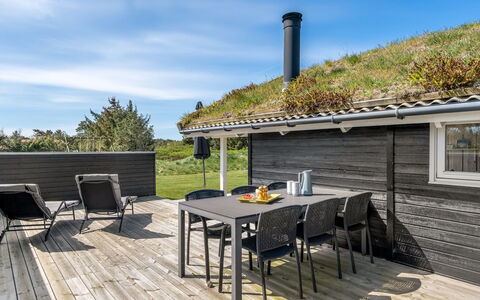 Eddi - 550M from the Sea: Vegetationen, Busk, Forår, Sommerhus, Have, Skygge, Backyard, Gård, Stol