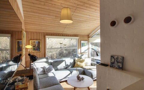 Ømod - 300M from the Sea: Indretning, Træ, Gulvbelægning, Loft, Møbel, Etage, Couch, Stue, Værelse, Lysarmatur
