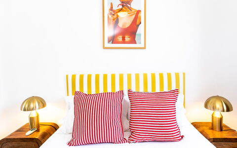 Perla del Mar: Gul, Soveværelse, Orange, Sengetøj, Seng, Sengetøj, Throw Pillow, Sengetøj, Pude, Bed Frame