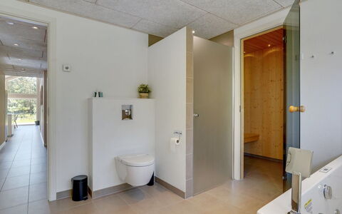 Delan - 1.3Km from the Sea: Gulvbelægning, Væg, Etage, Sanitærarmatur, Træ, Indretning, Loft, Belysning, Badeværelse, Dør