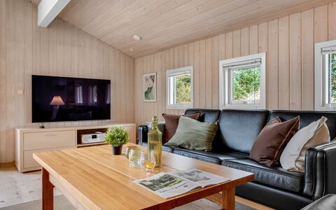 Birgita - 700M from the Sea: Gulvbelægning, Træ, Indretning, Møbel, Etage, Couch, Loft, Stue, Værelse, Trægulve