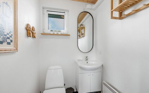 Samuil - 300M to the Fjord: Væg, Sanitærarmatur, Gulvbelægning, Etage, Indretning, Badeværelse, Toiletbræt, Toilet, Vvs, Badeværelsesvask