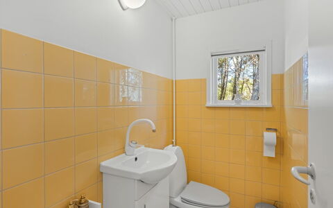 Gorm - 300M from the Sea: Sanitærarmatur, Gulvbelægning, Etage, Badeværelse, Indretning, Håndvask, Tap, Badeværelsesvask, Vvs, Toilet