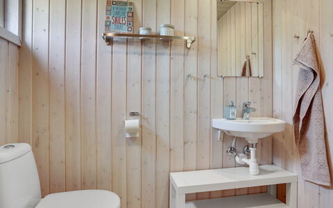 Richard - 4Km from the Sea: Væg, Træ, Gulvbelægning, Sanitærarmatur, Indretning, Etage, Badeværelse, Toilet, Toiletbræt, Badeværelsesvask