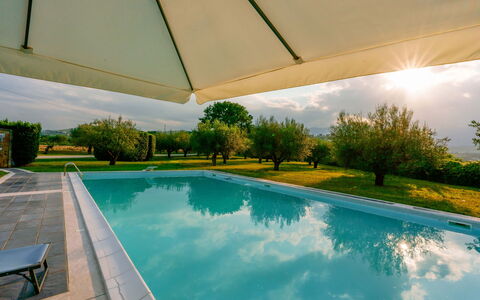 Villa Pagannoni: Vand, Plante, Daytime, Ejendom, Svømmepøl, Himmel, Bygning, Azure, Træ, Skygge