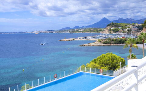 Altea 673: Blå, Svømmepøl, Udvej, Hav, Kyst, Ocean, Fritid, Badeby, Ferieby, Hotel