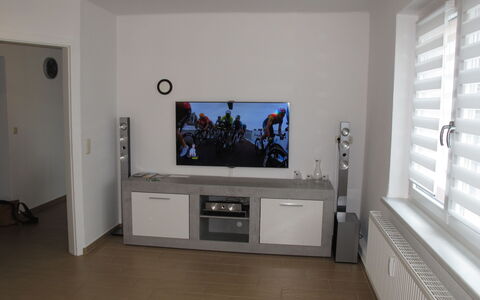 Rosa: Møbel, Cabinetry, Television, Træ, Indretning, Stue, Etage, Stueplante, Reoler, Husholdningsapparat