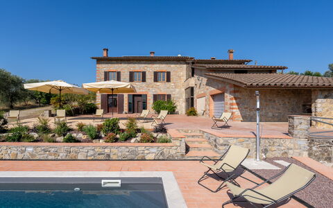 Casa Di Luca, Pool, Castelnuovo Berardenga: Hjem, Estate, Flise, Svømmepøl, Landscaping, Villa, Stuehus, Cobblestone, Design, Water Feature