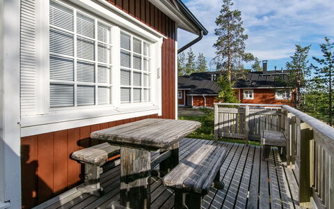Hirvasaho B 1: Træ, Sidespor, Sommerhus, Hus, Hjem, Planke, Garden Bygninger, Bjælkehytte, Hårdttræ, Veranda