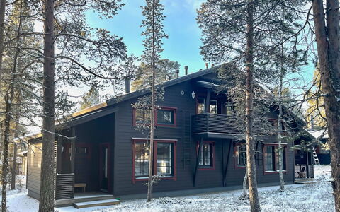Vuolkuma C: Træ, Sne, Vinter, Sommerhus, Fryser, Hjem, Bjælkehytte, Lærk, Sidespor