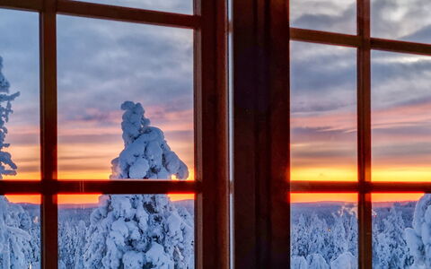 Kauniskelo B: Træ, Hus, Sne, Sommerhus, Hjem, Vinter, Tag, Fryser, Sidespor, Hældning
