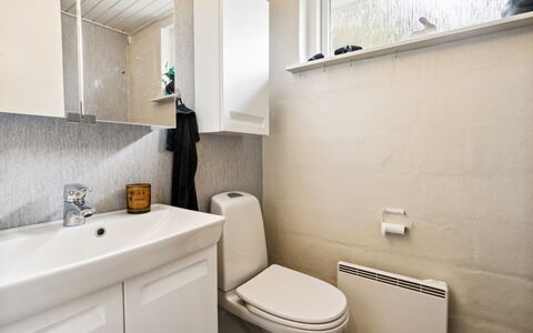 Luchia - 200M to the Fjord: Toiletbræt, Sanitærarmatur, Gulvbelægning, Toilet, Håndvask, Etage, Badeværelse, Indretning, Badeværelsesvask, Vvs