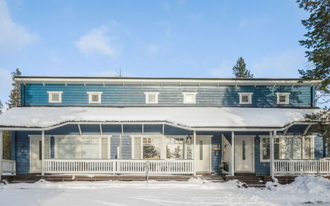 Kuksatie 8 B: Vinter, Sne, Tag, Hjem, Sommerhus, Fryser, Sidespor, Skydevindue, Veranda, Dagslys