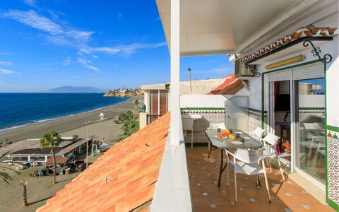 San Luis Playa: Altan, Lejlighed, Skygge, Markise, Veranda, Hegn, Hotel, Udendørs Struktur
