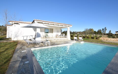 Villa Helios - Budoni, Sardegna: Vand, Himmel, Plante, Ejendom, Svømmepøl, Bygning, Azure, Skygge, Fritid, Ejendom