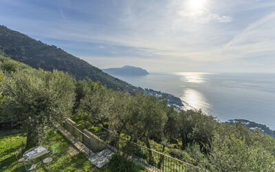Apartment With Sea View, Private Garden, Bogliasco