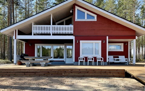 Lumpeenranta: Træ, Hus, Hjem, Sommerhus, Veranda, Skygge, Sidespor, Bjælkehytte