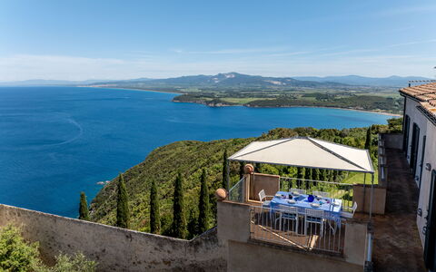 Sunset Sea View, Baratti, Populonia, Wifi, Ac: Blå, Krop Af Vand, Horisont, Coastal Og Oceaniske Landskabsformer, Kyst, Hav, Ocean, Sø, Bugt