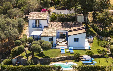 Villa Acquaro, Santa Caterina Dello Ionio, Pool, A: Hus, Boligområde, Busk, Hjem, Estate, Sommerhus, Udvej, Stuehus, Villa, Have