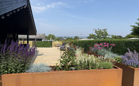 Ofrath - 350M to the Fjord: Busk, Have, Landscaping, Skygge, Gård, Backyard, Walkway, Blomsterkrukke, Hæk, Urt