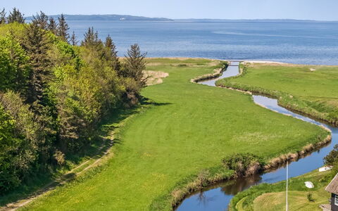 Ejnarine - 600M to the Fjord: Landskab, Græs-, Kyst, Coastal Og Oceaniske Landskabsformer, Fugleperspektiv, Kyst, Luftfotografering, Eng, Bugt