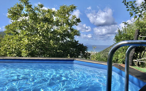San Noto House With Pool Ac Wifi: Blå, Vand, Svømmepøl, Fritid, Udendørs Møbler, Udvej, Skygge, Tropics, Eco Hotel, Water Feature