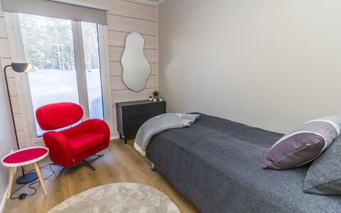 Villa Q: Møbel, Etage, Gulvbelægning, Indretning, Træ, Soveværelse, Seng, Værelse, Trægulve, Belysning