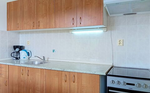 Green Valley Park Stárkov 13: Træ, Gulvbelægning, Cabinetry, Countertop, Køkkenvask, Køkken, Etage, Køkken Apparat, Større Bandage, Indretning