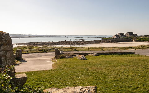 Dal D'Armor: Rots, Horisont, Kyst, Land Lot, Coastal Og Oceaniske Landskabsformer, Almindeligt, Hav, Ocean, Kyst, Eng
