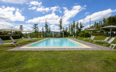 Montelucci Chianti Agrivilla: Vand, Sky, Himmel, Plante, Svømmepøl, Bygning, Træ, Skygge, Rektangel, Hus