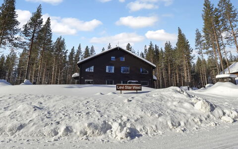 Levi Star West B: Træ, Sne, Vinter, Sommerhus, Fryser, Hjem, Bjælkehytte, Lærk, Sidespor