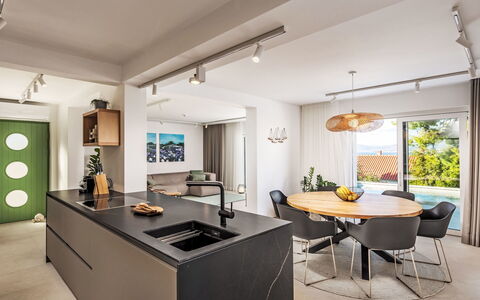 Brax8: Møbel, Indretning, Køkken, Countertop, Gulvbelægning, Lysarmatur, Etage, Loft, Træ, Køkken & Spisebord