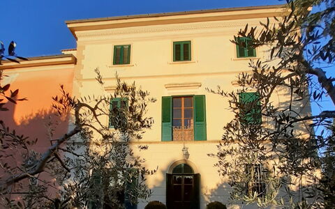 Ely Apartment In Villa, Wifi, Terricciola, Pisa: Estate, Have, Hacienda, Lawn, Gård, Mansion, Landscaping, Villa, Indkørsel, Historisk Hus