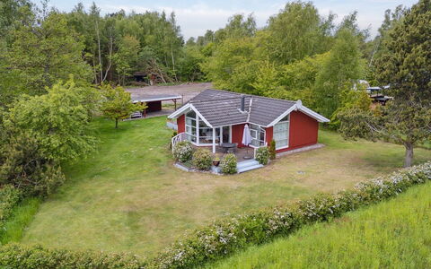 Hjalmine - 225M from the Sea: Vegetationen, Busk, Forår, Sommerhus, Have, Skygge, Backyard, Gård, Stol