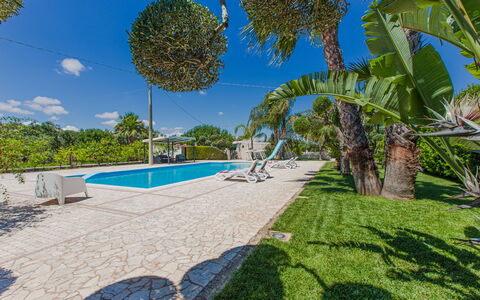 Trullo Poggio Con Piscina: Blå, Træ, Skygge, Udvej, Svømmepøl, Landscaping, Eco Hotel, Estate, Hacienda