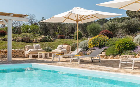 Masseria Le Monache: Udendørs Møbler, Paraply, Skygge, Stol, Have, Udvej, Blomsterkrukke, Eco Hotel, Landscaping, Design