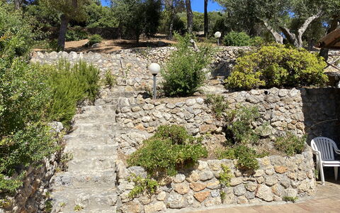 Villa Argentina: Busk, Rots, Stenmur, Have, Bunddække, Landscaping, Flise, Bedrock