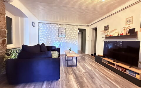 Apartment Niko, Private Garden, Wifi - Opatija: Indretning, Gulvbelægning, Etage, Møbel, Couch, Træ, Loft, Værelse, Stue, Trægulve