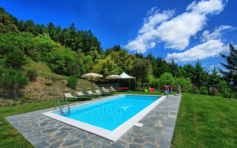 Villa Portole Due: Svømmepøl, Fritid, Udvej, Eco Hotel, Have, Landscaping, Water Feature, Thermae, Udendørs Møbler, Flise