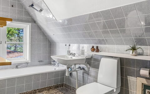 Ibbe - 3.5Km from the Sea: Gulvbelægning, Sanitærarmatur, Etage, Indretning, Badeværelse, Vvs, Flise, Håndvask, Tap, Toilet