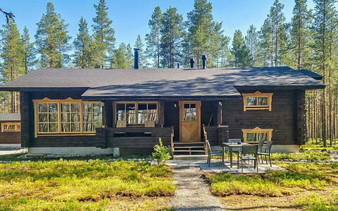 Juohde: Træ, Bank, Hus, Sommerhus, Sø, Dam, Skov, Bjælkehytte