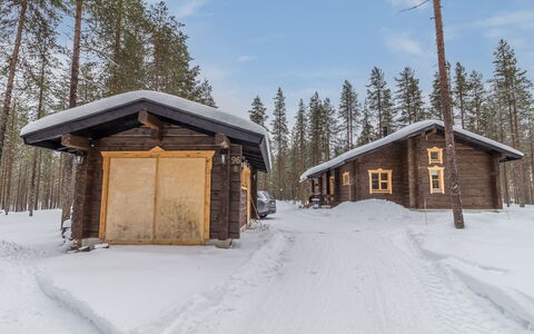 Juohde: Træ, Bank, Hus, Sommerhus, Sø, Dam, Skov, Bjælkehytte