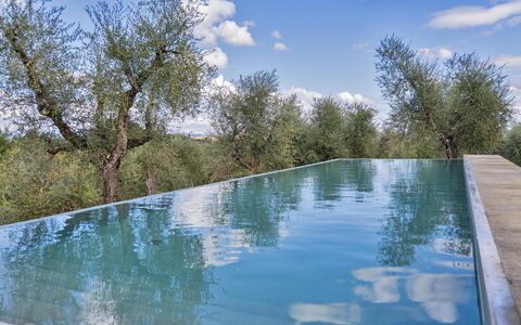 Villa del Mangia, 5Panoramic Pool and Chef Service: Blå, Kompositmateriale, Svømmepøl, Afspejling, Water Feature, Reflekterende Pool