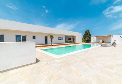 Villa Donnosanto a 5 Minuti Da Spiaggia. Ostuni 10: Beton, Design, Svømmepøl, Flise
